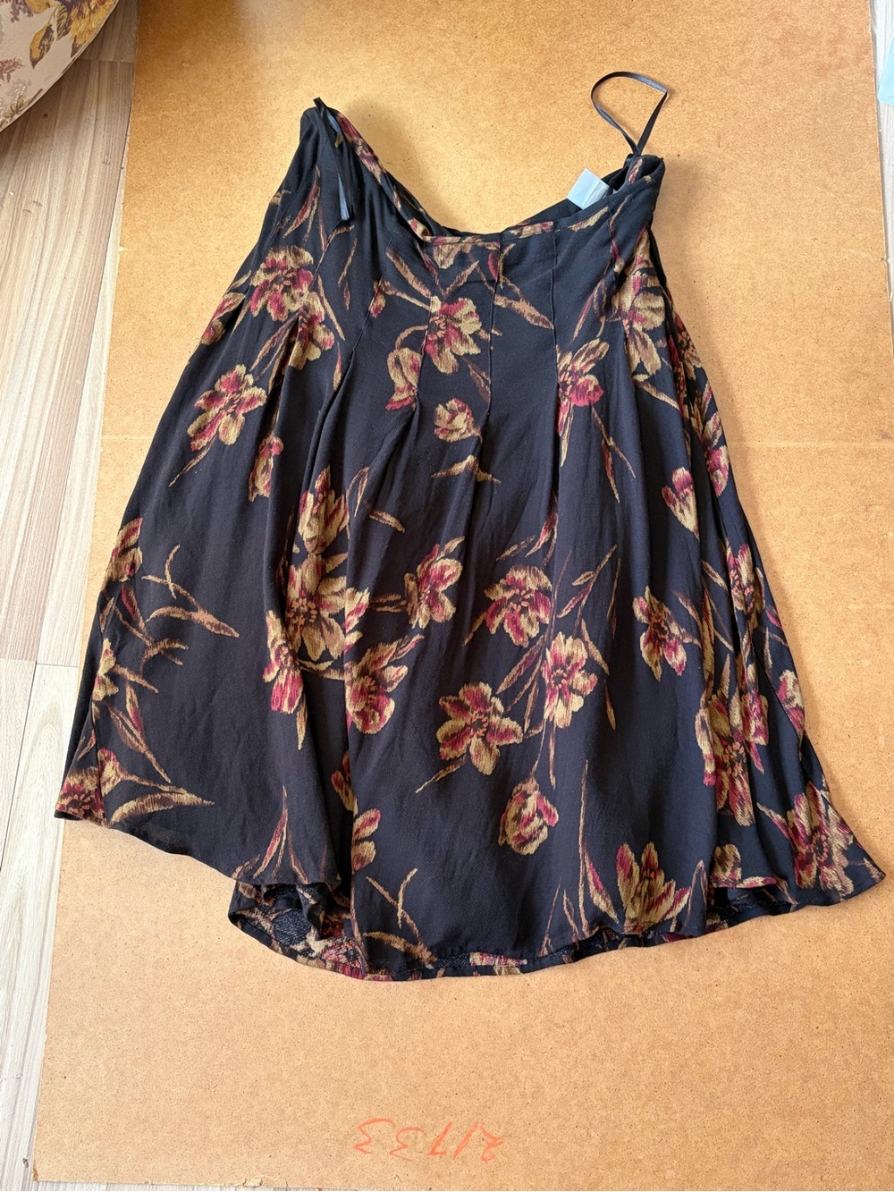 Jones New York Black Floral Circle Skirt